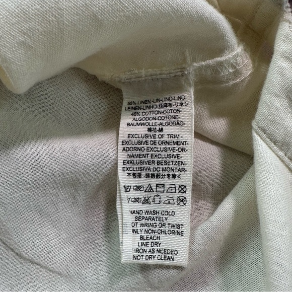 Free People Sunshine In My Pockets Buttondown Thick Linen Cotton Long Sleeve - Picture 13 of 13